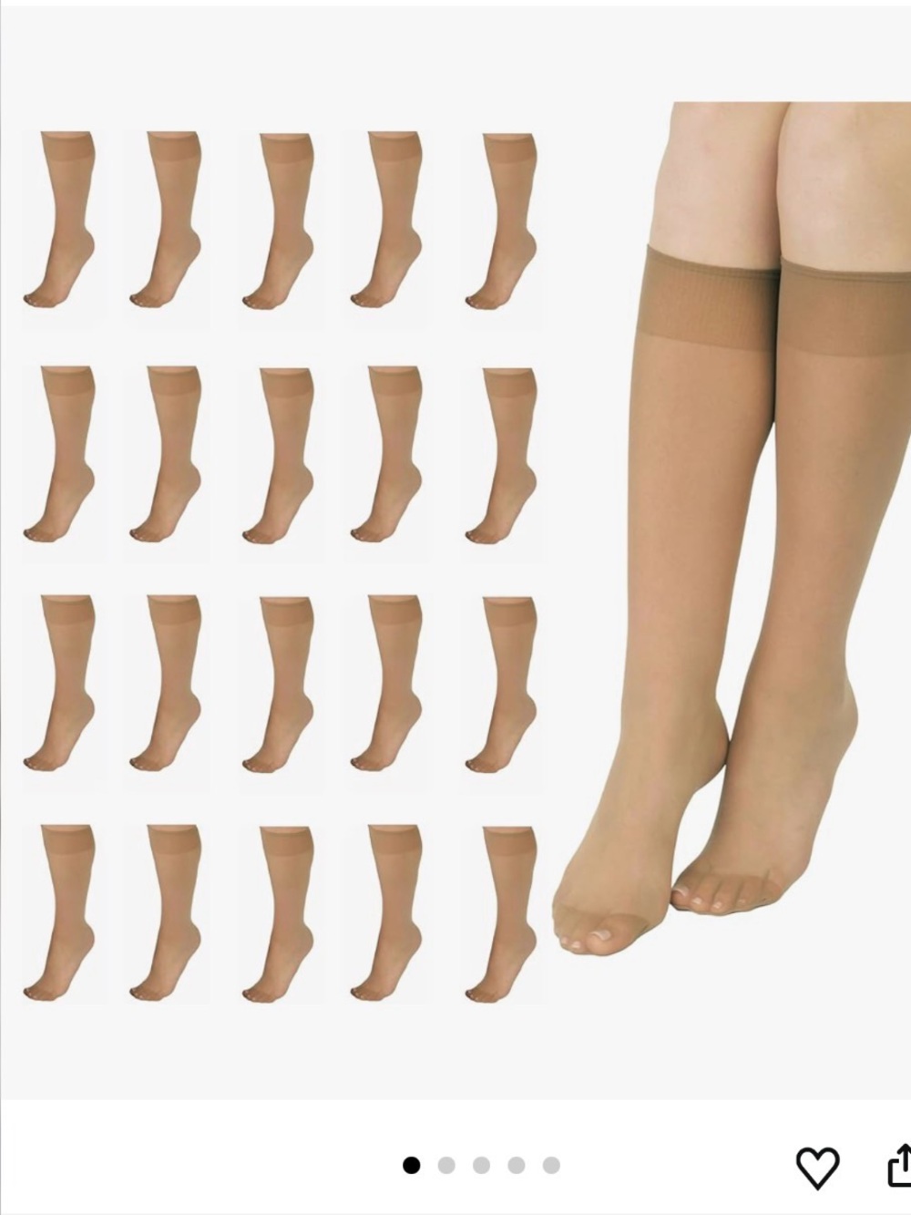 Leggs womens Everyday Knee Highs Pq0j97 20 Pairs new